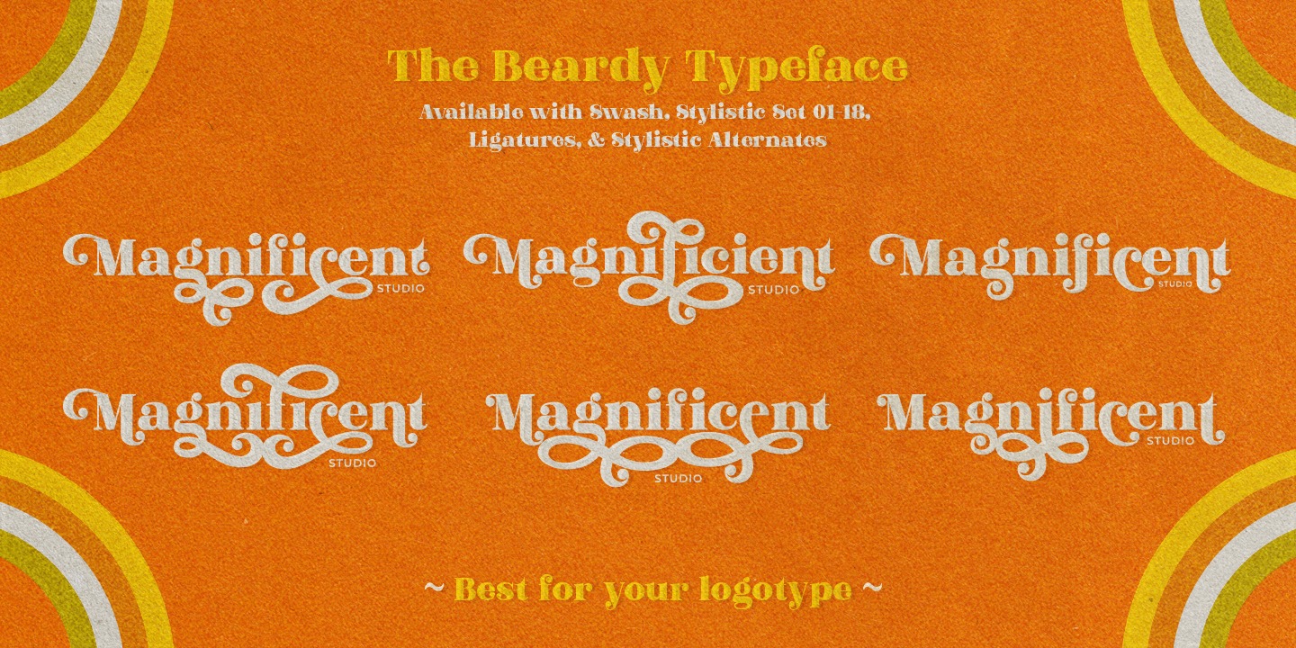 The Beardy Display Font preview